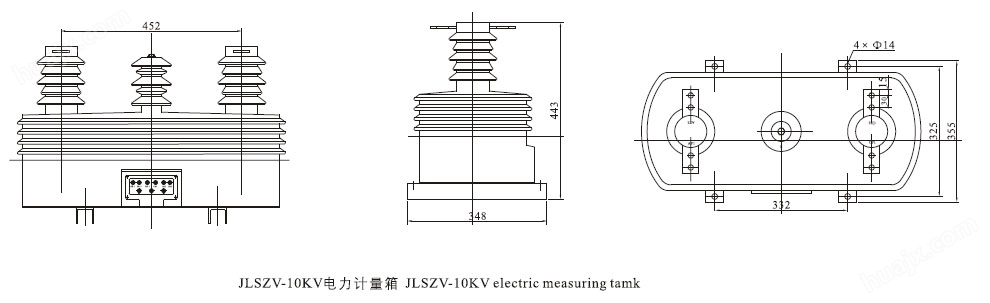 JLSZV-6、10KV干式电力计量箱外形尺寸图
